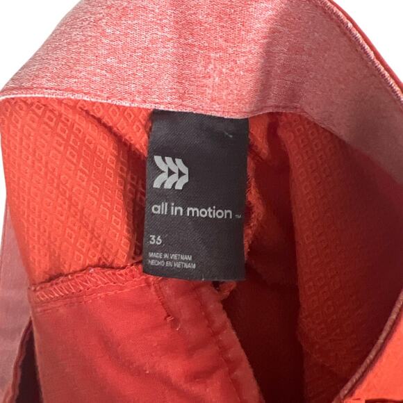 All In Motion Polyester Orange Shorts 36 Protection Soft Elastic Travel - Picture 6 of 7
